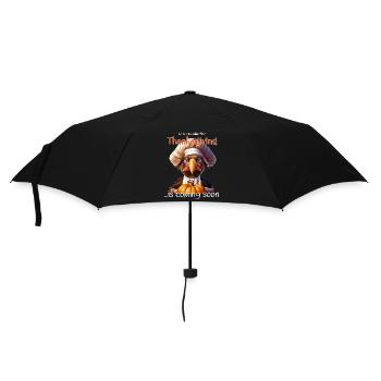 Thanksgiving Outfit - Funny autumn Happy Turkey - Umbrella (small) - black - Front