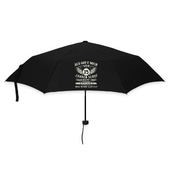 35. Geburtstag Als gott mich vor 35 jahren schuf - Regenschirm (klein) - Schwarz - Vorne