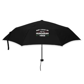 Zwinge Mich Nicht, Meine Ungarische Stimme Zu - Regenschirm (klein) - Schwarz - Vorne