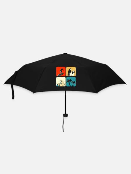 Surfen Surfer - Regenschirm (klein) - Schwarz