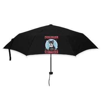Zwergschnauzer Mom Schnauzer Hundemama Geschenk - Regenschirm (klein) - Schwarz - Vorne