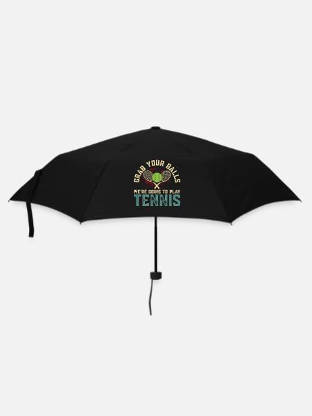 Tennis - Regenschirm (klein) - Schwarz
