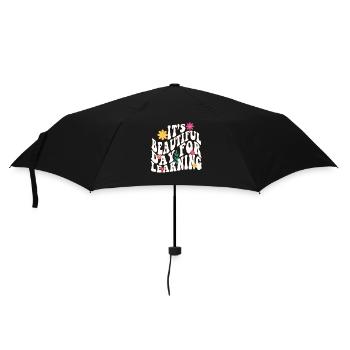 It's A Beautiful Day For Learning - Umbrella (small) - black - Front