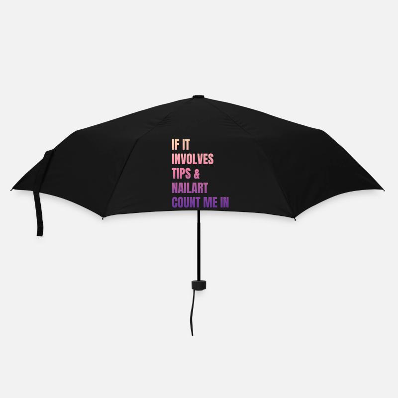 Quand il s’agit de conseils et de salon de manucure de nail art - Parapluie standard - noir