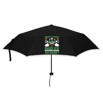 Schrebergarten Landschaftsgärtner Gärtnerin - Regenschirm (klein) - Schwarz - Vorne