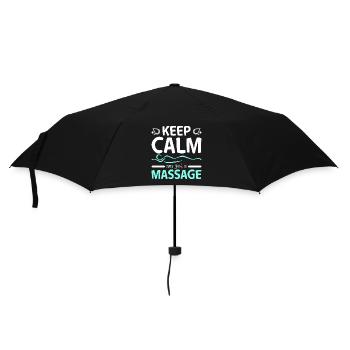 Restez calme et obtenez un massothérapeute - Parapluie standard - noir - Devant