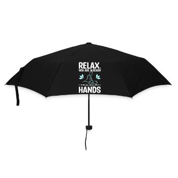 Relax you're already in my hands Massage therapist - Umbrella (small) - black - Front