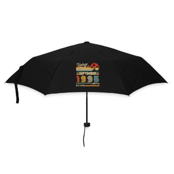September 1995 Retro Vintage Geburtstagsgeschenk - Regenschirm (klein) - Schwarz - Vorne