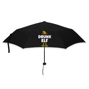 Noël drôle d’elfe ivre - Parapluie standard - noir - Devant