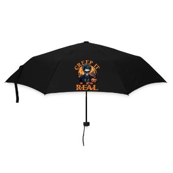 Creepy Pumpkin Halloween Design "Creep it Real" - Umbrella (small) - black - Front