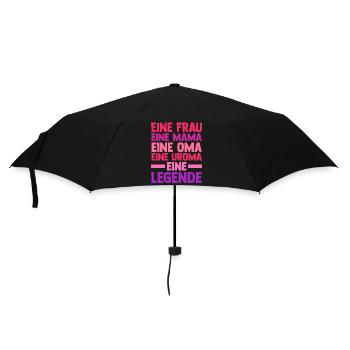 Mutter Mama Oma Uroma - Regenschirm (klein) - Schwarz - Vorne