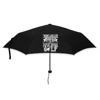 Golf Golfer - Umbrella (small) - black - Front