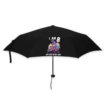 T-Rex conduit un camion monstre J’ai 8e anniversaire - Parapluie standard - noir - Devant