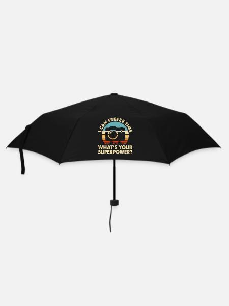 Fotograf - Regenschirm (klein) - Schwarz