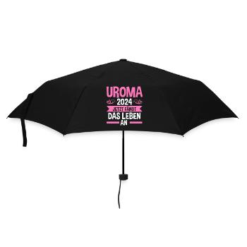 Urgroßmutter 2024 Uroma - Regenschirm (klein) - Schwarz - Vorne
