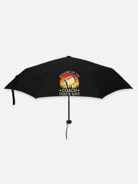Football Coach - Regenschirm (klein) - Schwarz