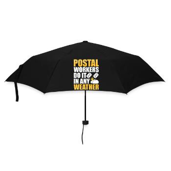 Briefträger Postbote - Regenschirm (klein) - Schwarz - Vorne
