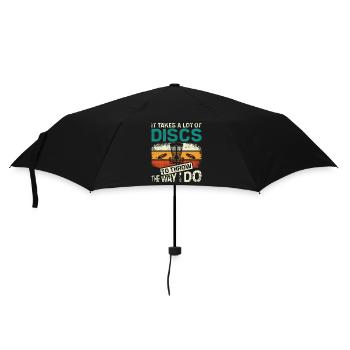 It takes a lot of discs golf to throw the way I do - Umbrella (small) - black - Front