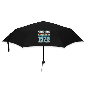 45. Geburtstag Retro Kassette Best of Oktober 1978 - Regenschirm (klein) - Schwarz - Vorne