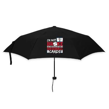 Baseball Card Collector Invested Money In - Umbrella (small) - black - Front