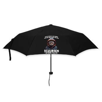 Gerne was mit Menschen machen schubsen wäre toll - Regenschirm (klein) - Schwarz - Vorne