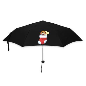 Dog Christmas Christmas Sock - Umbrella (small) - black - Front