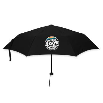 Vintage 2009 Birthday Gift Birthday Party - Umbrella (small) - black - Front