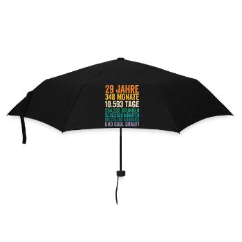 29 Jahre Neunundzwanzigster Geburtstag - Regenschirm (klein) - Schwarz - Vorne