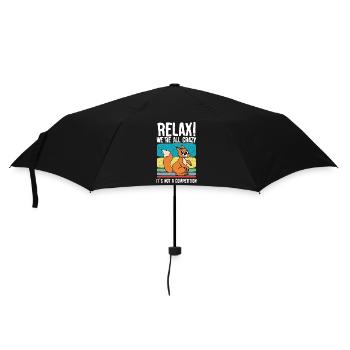 Relax we re all crazy it s not a competition - Regenschirm (klein) - Schwarz - Vorne