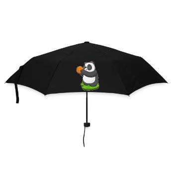 Panda Basketballspieler Basketball - Regenschirm (klein) - Schwarz - Vorne