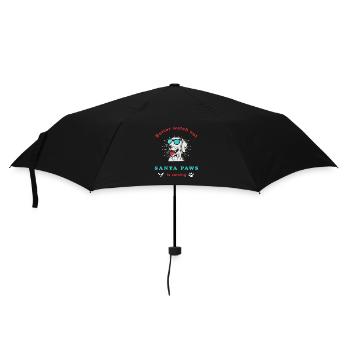 Santa Paws is Coming Vintage Christmas - Umbrella (small) - black - Front