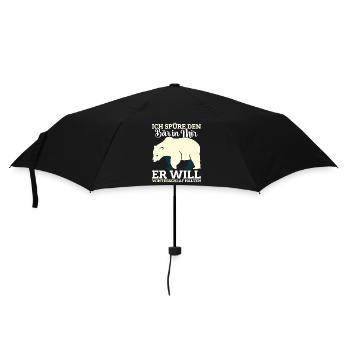 Bärenliebhaber Braunbären Outfit Bären Bärenfan - Regenschirm (klein) - Schwarz - Vorne