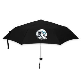 Astronaut Surfer Moon Surfer - Umbrella (small) - black - Front