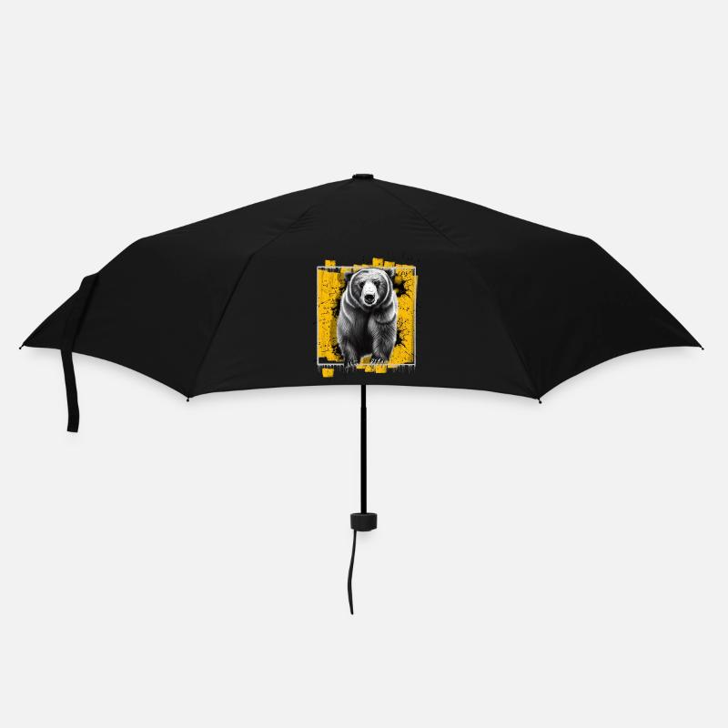 Bär - Regenschirm (klein) - Schwarz