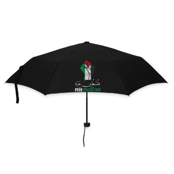 Free Palestine Faust - Regenschirm (klein) - Schwarz - Vorne