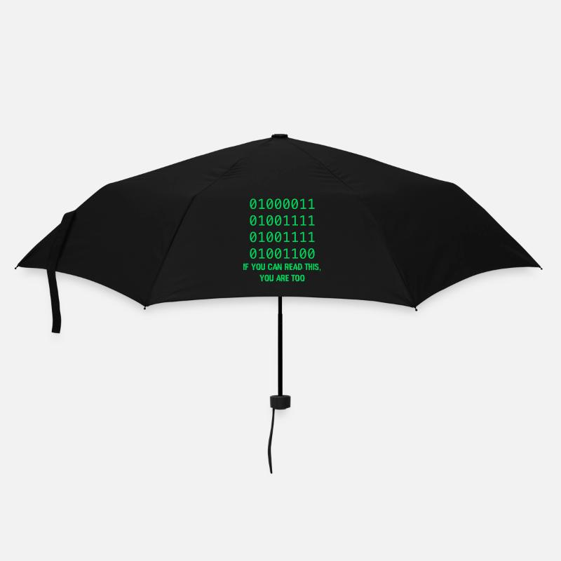 Geschenk für Computer-Binärcode-Entwickler - Regenschirm (klein) - Schwarz