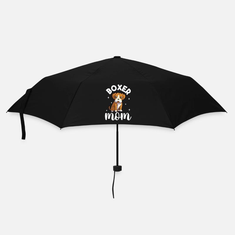 Boxer Mom - Boxer - Regenschirm (klein) - Schwarz