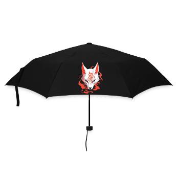 Masque de renard Anime Kitsune Kumiho Samouraï Japon - Parapluie standard - noir - Devant