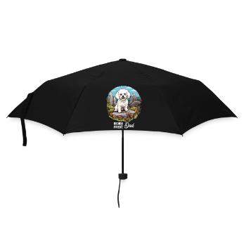 Chien Bichon Friesé - Parapluie standard - noir - Devant