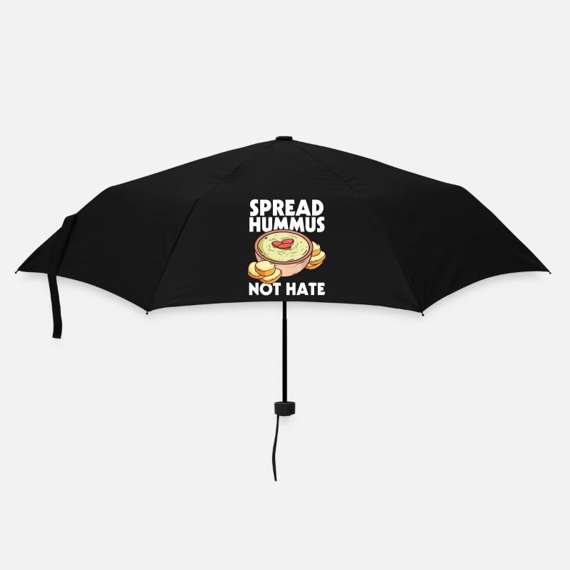 Hummus - Regenschirm (klein) - Schwarz