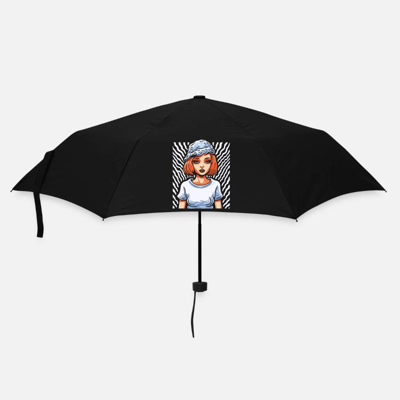 Das Kunstbild von: coole Mädchen sind cool - Regenschirm (klein) - Schwarz