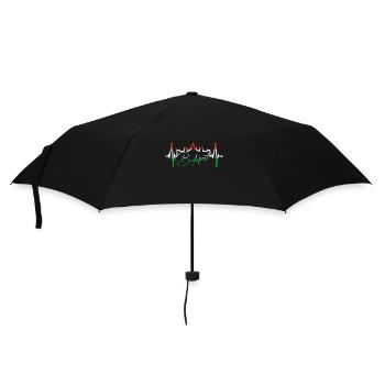 Budapest Skyline Heartbeat Hungary Heart Budapester - Umbrella (small) - black - Front