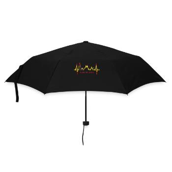 Barcelona Skyline Spanien Herzschlag Fan Barcelona - Regenschirm (klein) - Schwarz - Vorne