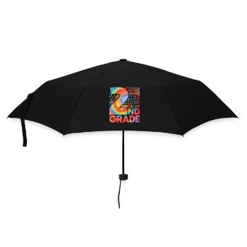Tie Dye 2e année équipe de typographie deuxième année - Parapluie standard - noir - Devant