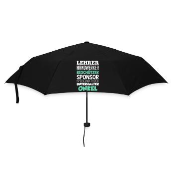 Patenonkel Onkel - Regenschirm (klein) - Schwarz - Vorne