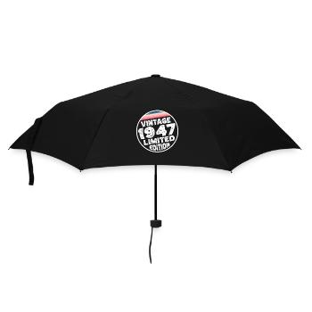Limited Edition since 1947 Birthday Gift - Umbrella (small) - black - Front