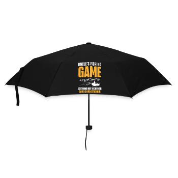Fishing Uncle Fisherman Uncles Funny Fish Perfect - Umbrella (small) - black - Front