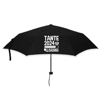 Werdende Tante 2024 - Regenschirm (klein) - Schwarz - Vorne