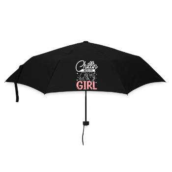 Chillin with my pekingese girl - Umbrella (small) - black - Front
