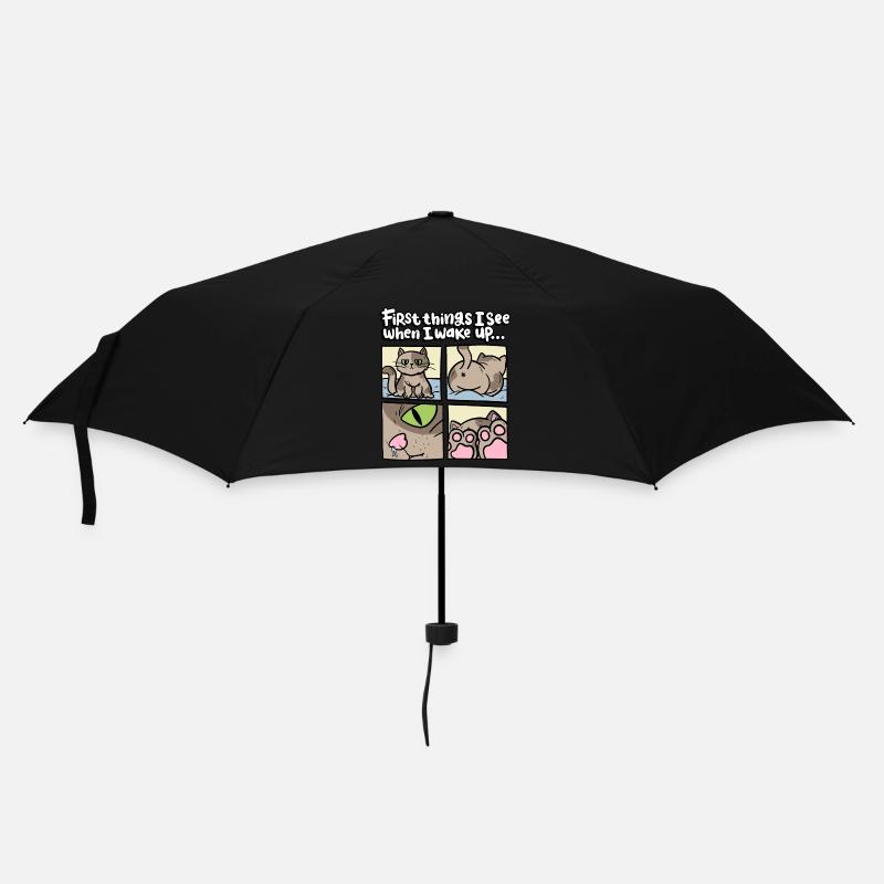 Die Ersten Dinge, Die Ich Sehe, Wenn Ich Aufwache - Regenschirm (klein) - Schwarz